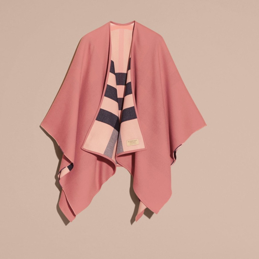 Authentic reversible pink Burberry cape